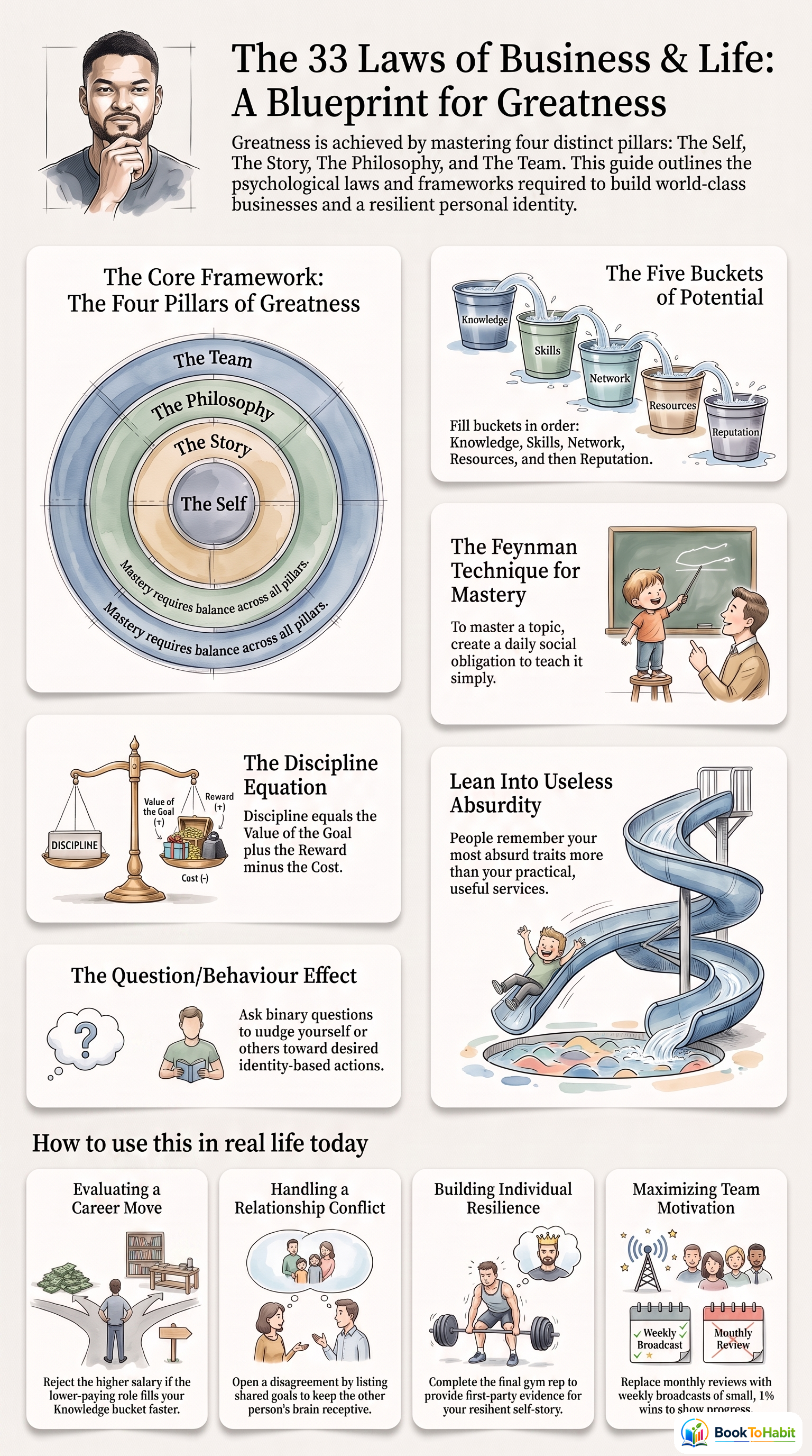 The Diary of a CEO: The 33 Laws of Business and Life infographic summary