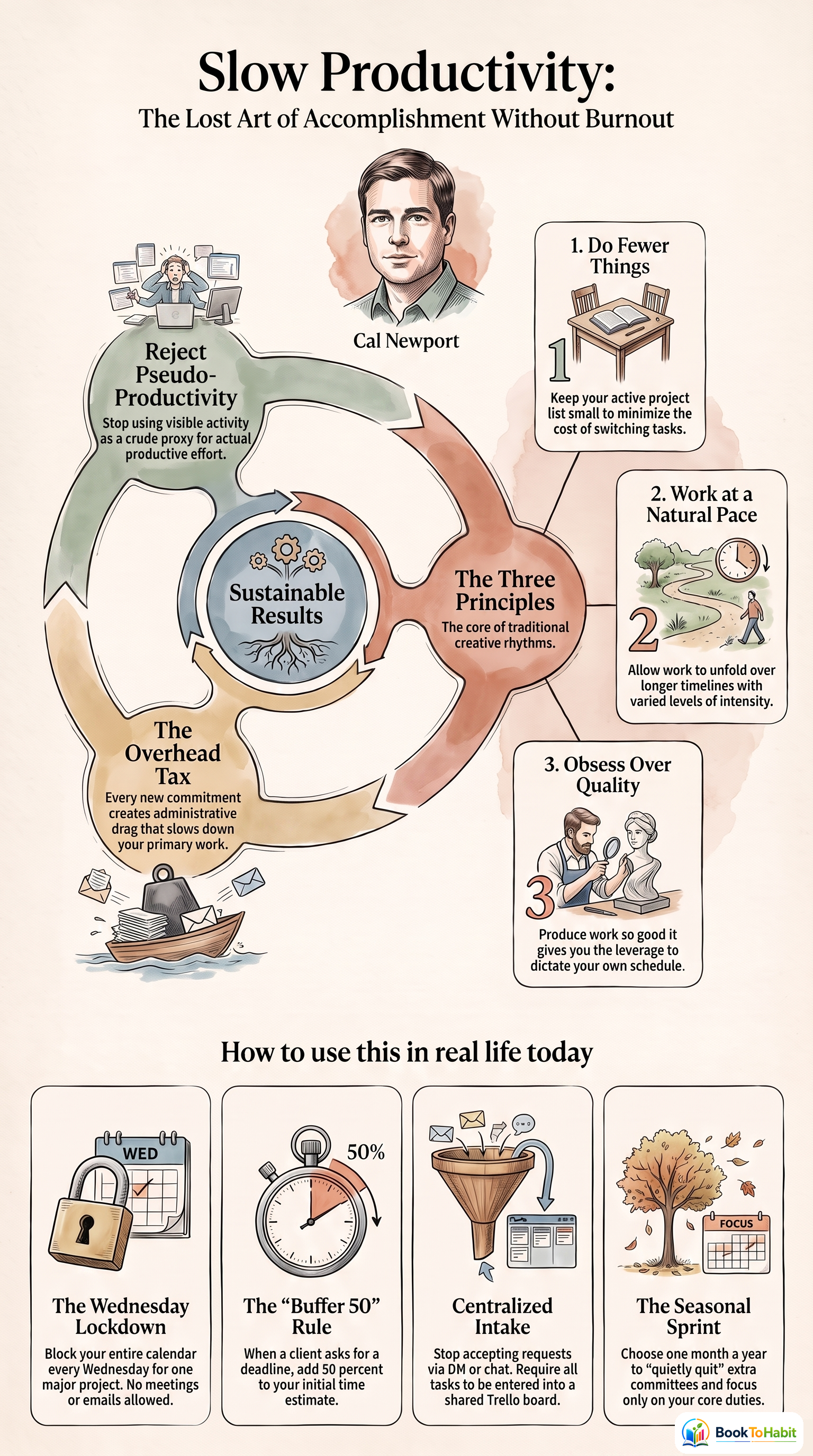 Slow Productivity infographic summary