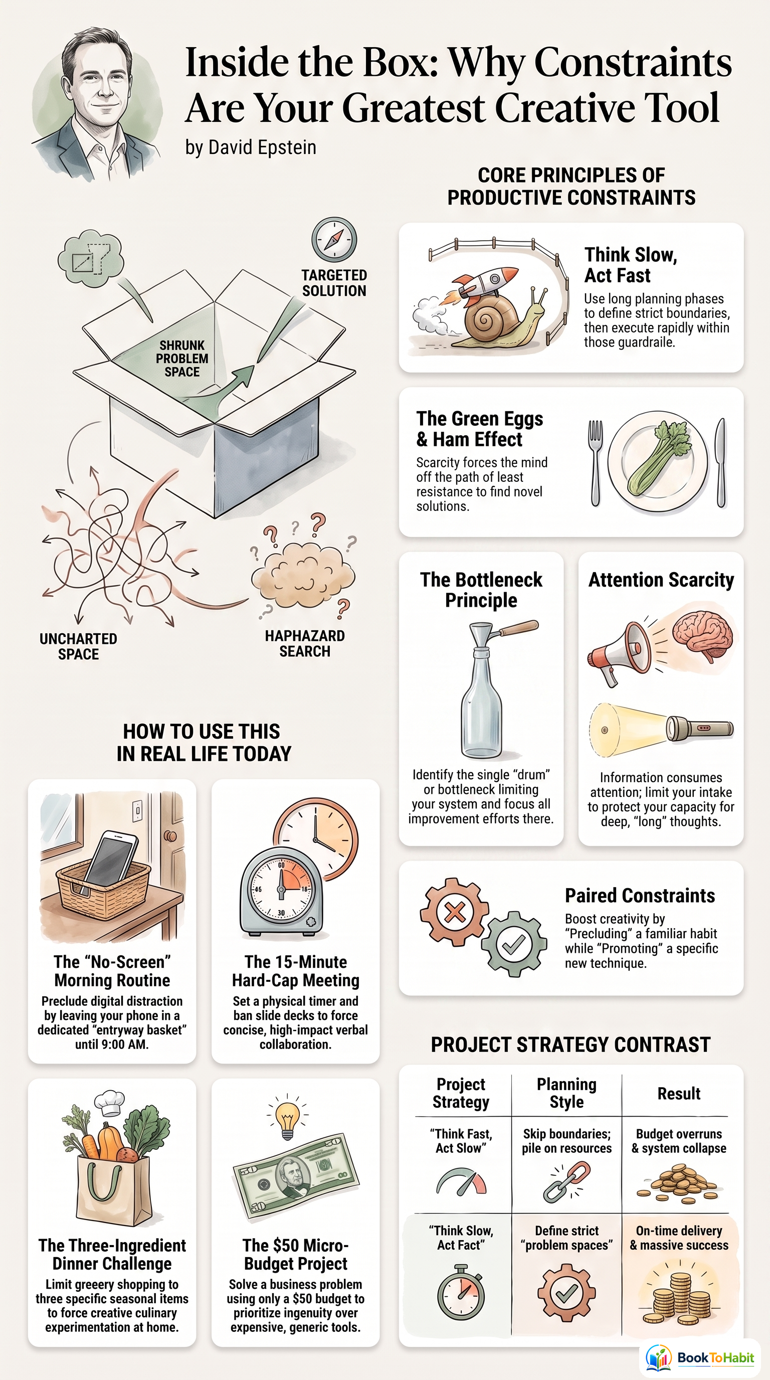 Inside the Box: How Constraints Make Us Better infographic summary